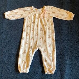 Feather baby girl romper